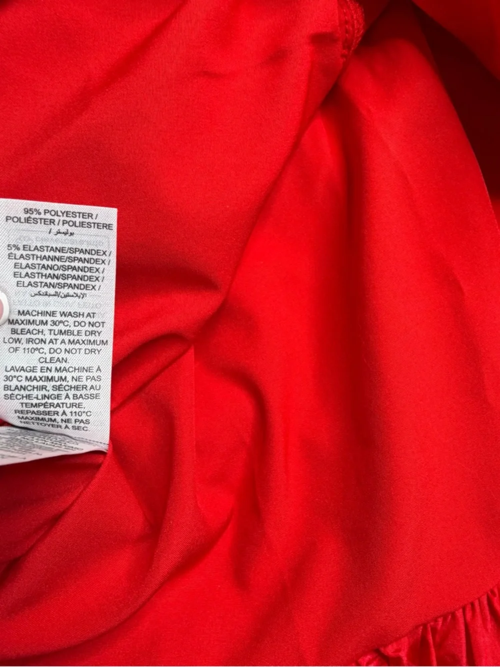 ✨NWT•Edikted Ribbed Bubble Skirt Mini Dress•Red - Picture 13 of 14